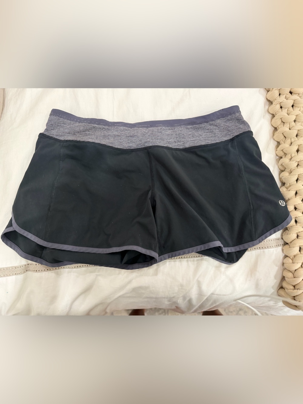 Lululemon black Shorts with Gray Waistband